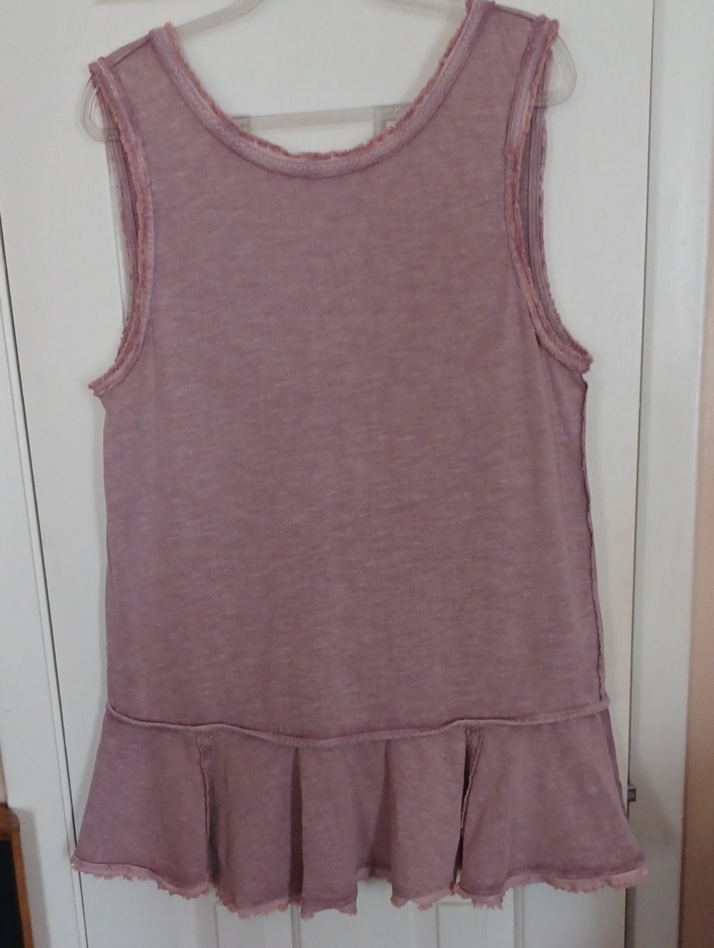 We The Free Dusty Mauve Sleeveless Peplum Top